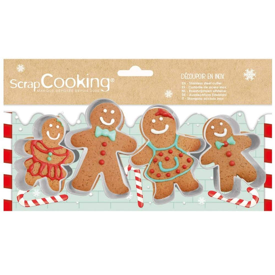 Emporte-pièces Famille pain d'épices x4 - Ookies