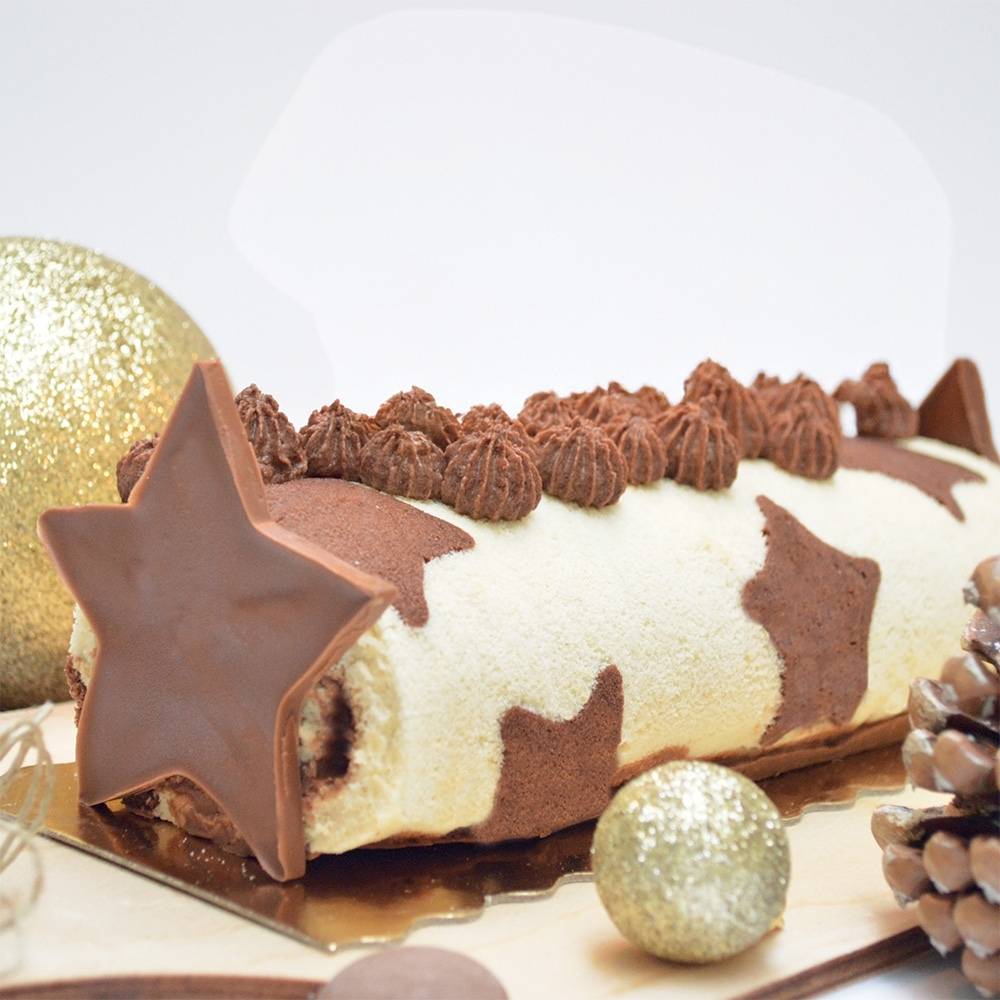 Box Bûche Noël roulée étoilée - Ookies
