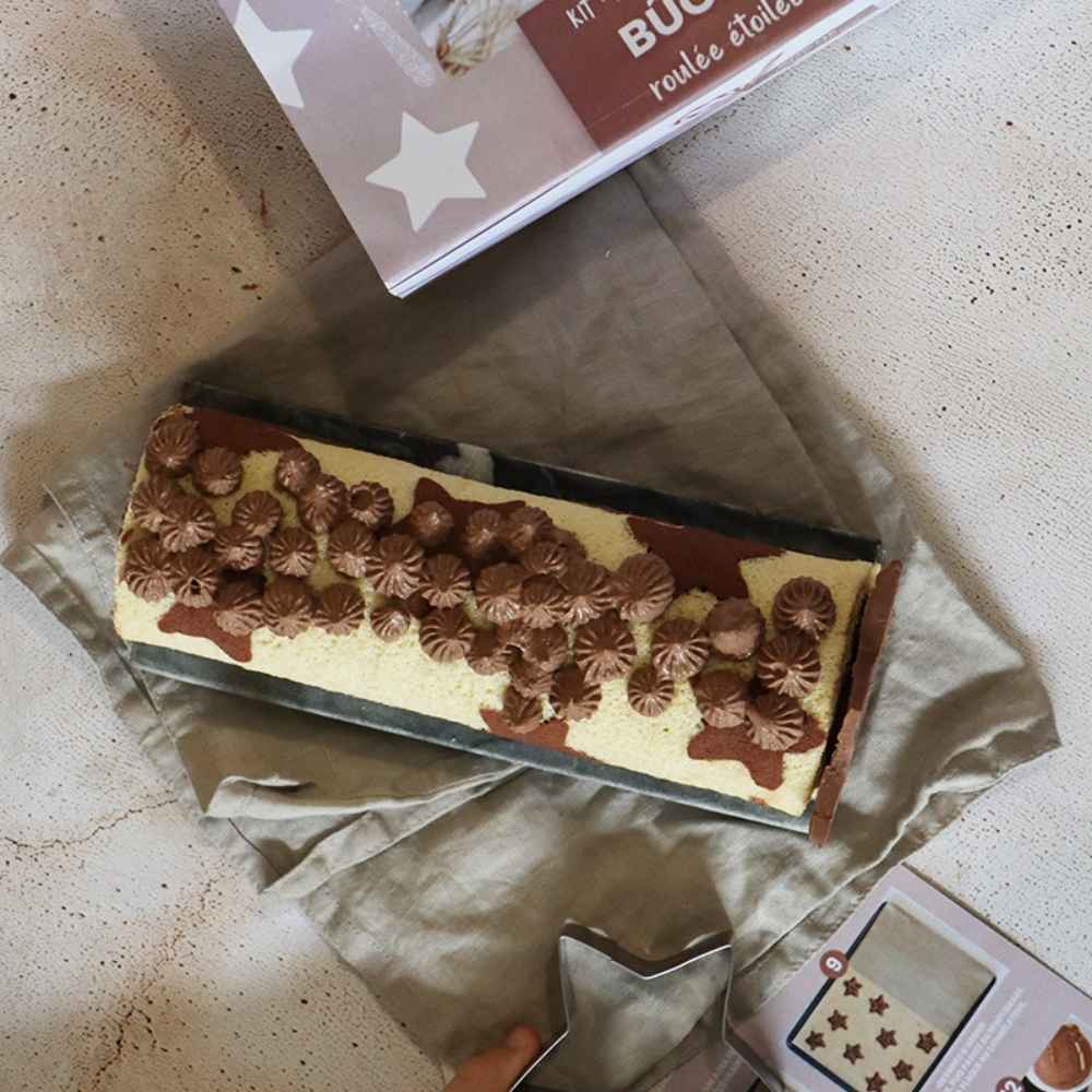 Box Bûche Noël roulée étoilée - Ookies