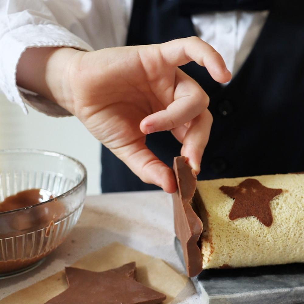 Box Bûche Noël roulée étoilée - Ookies