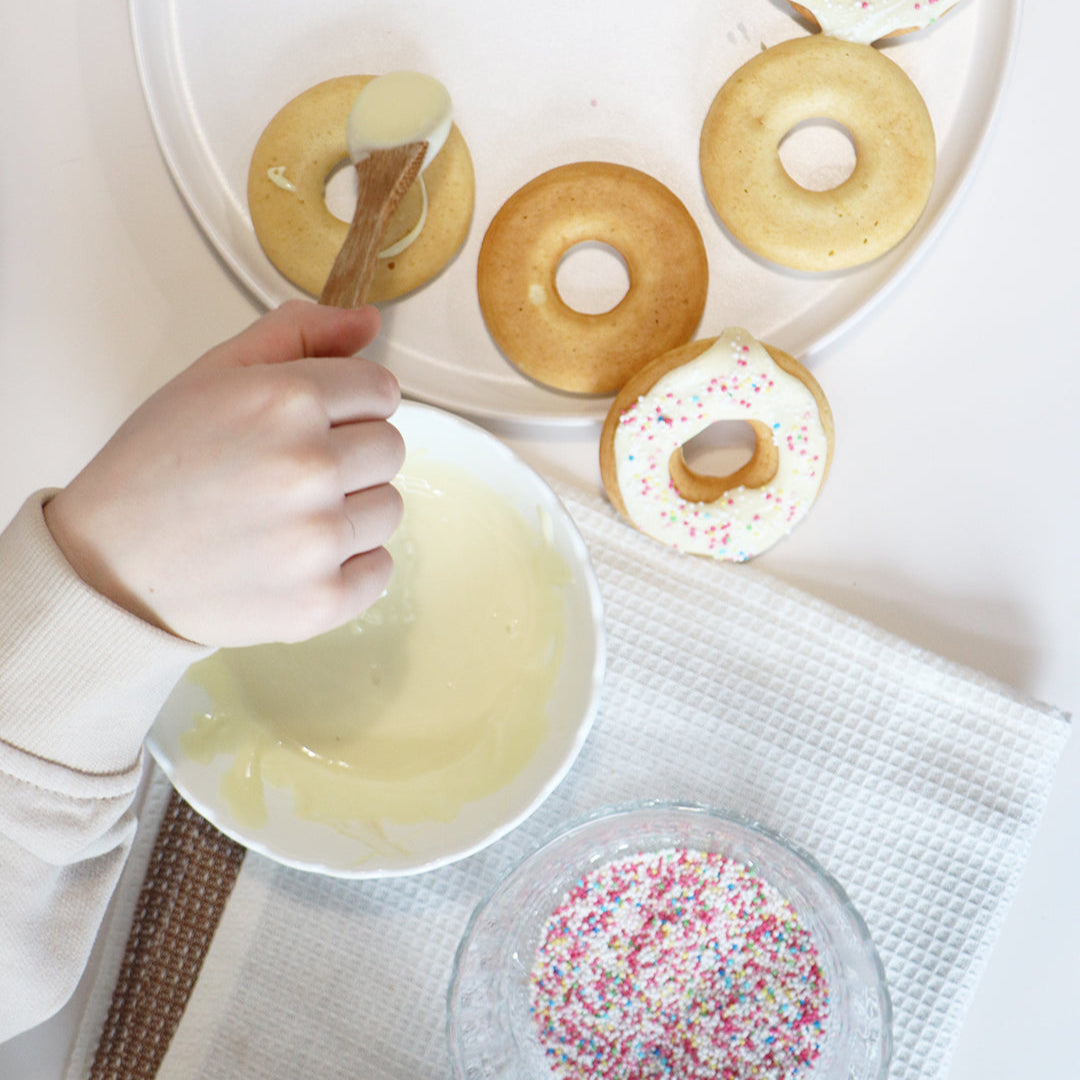 Détail glaçage des donuts