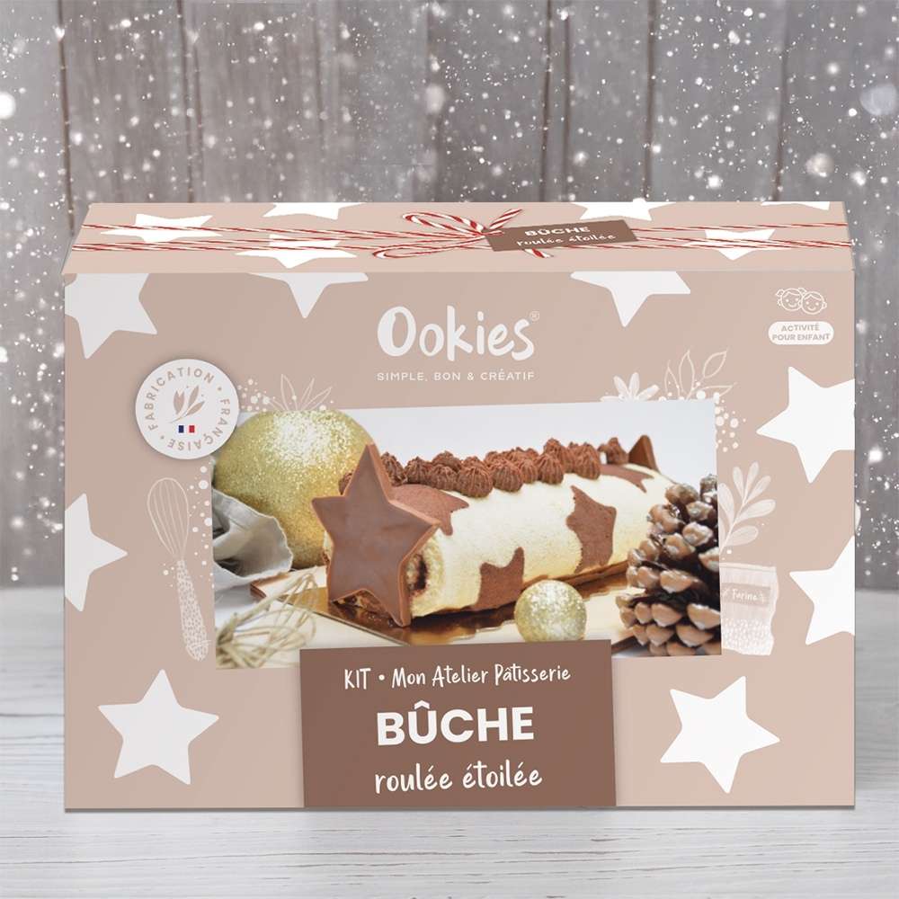 Box Bûche Noël roulée étoilée - Ookies