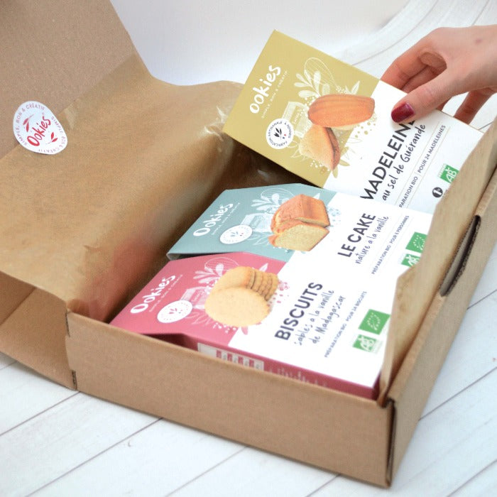 Pack Maé ne loupe jamais son Goûter<br>3 préparations gâteaux BIO</br> - Ookies