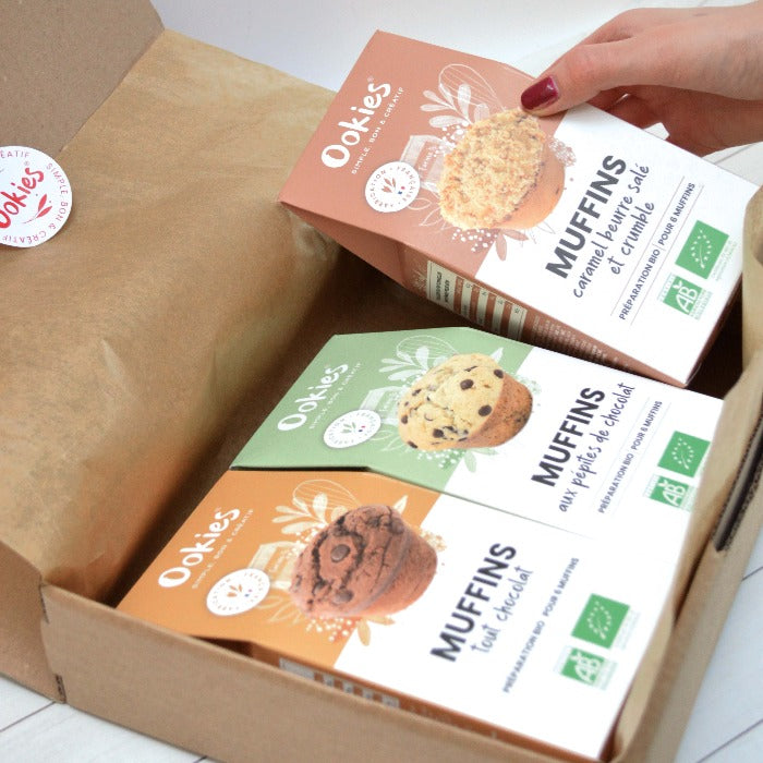 Pack Joséphine adore les Muffins <br>3 préparations gâteaux BIO pour muffins</br> - Ookies